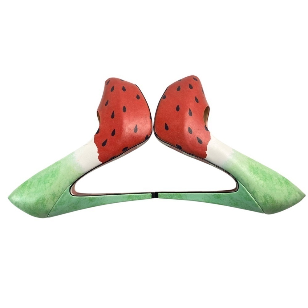 Taylor Says Watermelon Platform Pumps Leather Stiletto Heels Size 10 - Picture 4 of 9